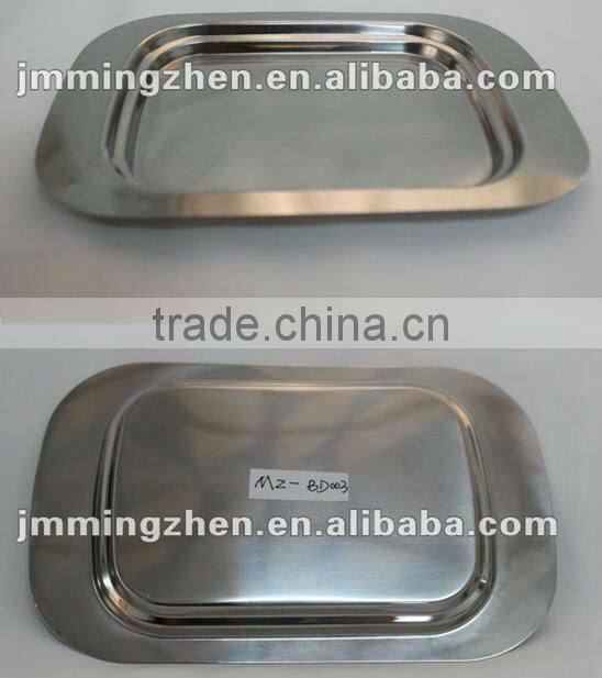Retangular stainless steel butter dish with lid