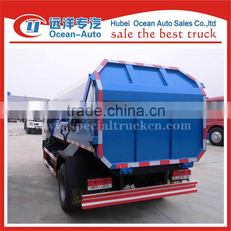 DFAC euro 4 standard 5 m3 self loading garbage truck for sales