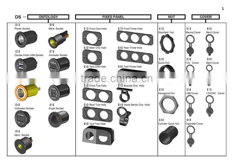 Car/Motorcycle 12V Power Digital Panel Voltmeter Socket