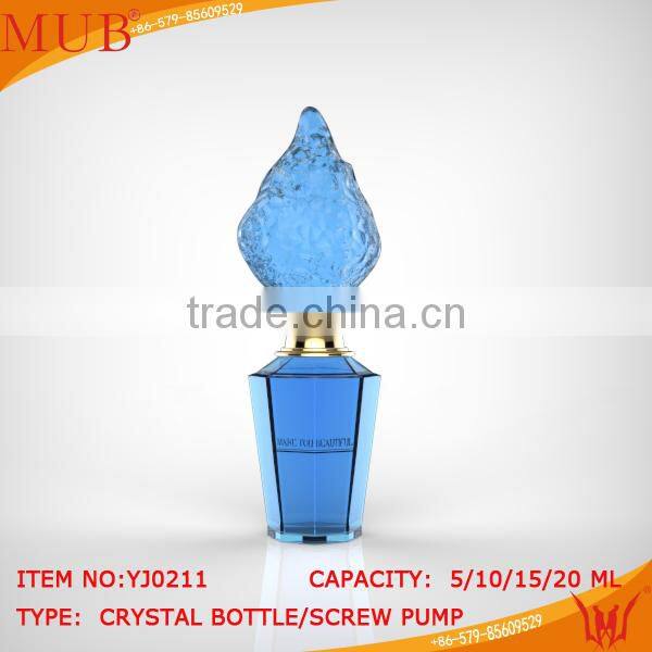 Classic Crystal Perfume Bottles Empty Blue Crystal Perfume Bottle