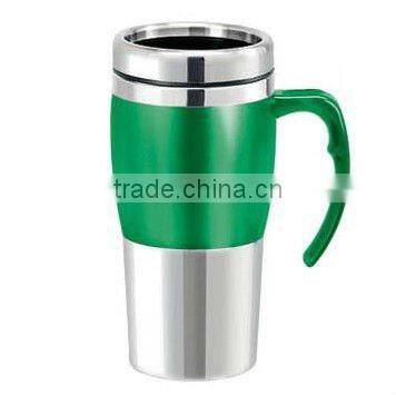 Wide mouth RED Tumbler Fluctuation double loop Auto mug Bell Double wall Eco-friendly auto travel cup mug