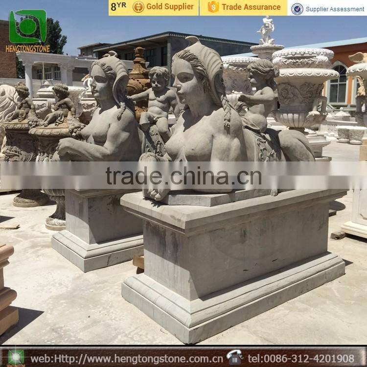 Natural Stone The Sphinx Statue For Sale