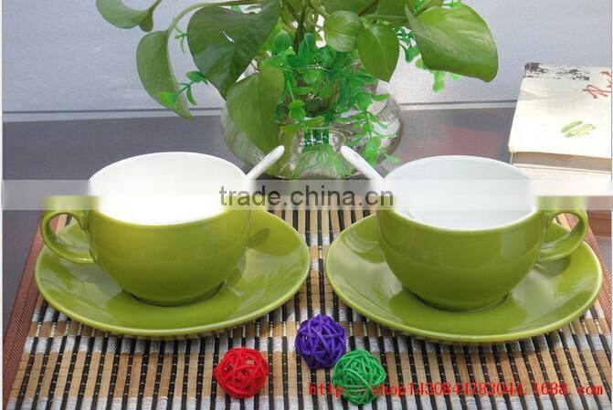 Haonai hot sale high quality ceramic small coffee cup and saucer sets