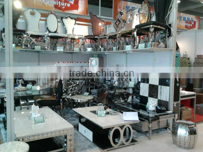 Stainless steel home furniture marble top coffee table C378