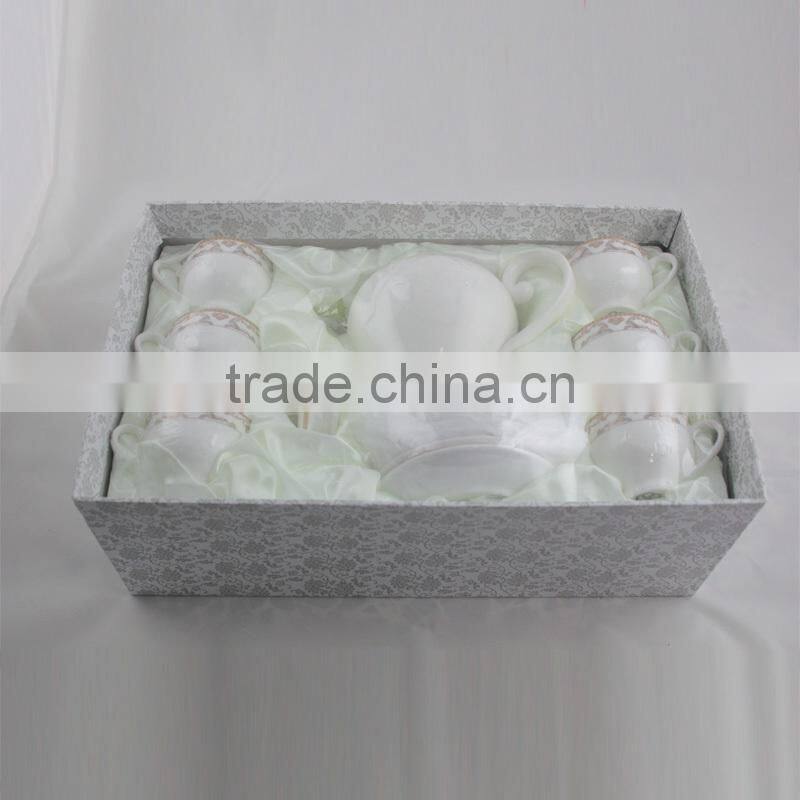 15pcs ceramic coffee set,teapot coffee cup and saucer set