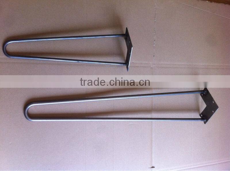 28" Hairpin Legs By Cast & Grain, 4-pack Steel - Clear Coat