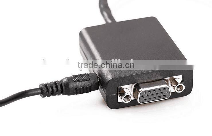 High Quality Hot Sale HD MI To VGA Converter With Audio Convex Head VGA Audio Converter Adapter Cable