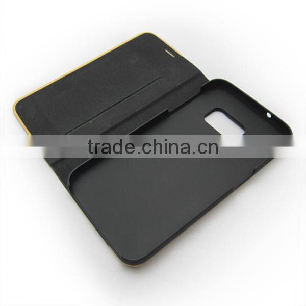 OEM wood leather cell phone case for Samsung S7