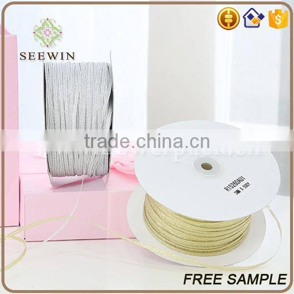 flower packing 3mm silver gold gift box ribbon