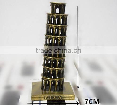 Zinc alloy souvenir leaning tower of pisa