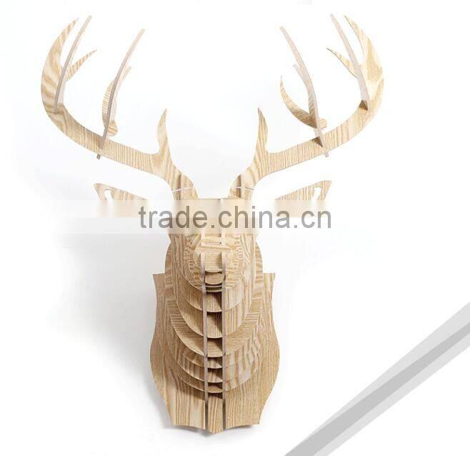 Cute modern style DIY small deer head christmas animal wall hanging decorations expand furniture
