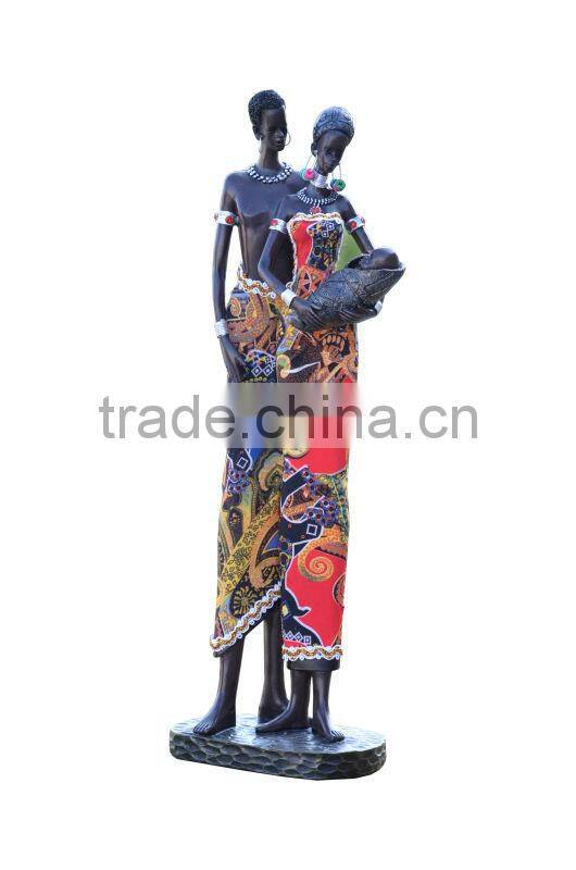 table decoration resin fabric african lady candle holder souvenir