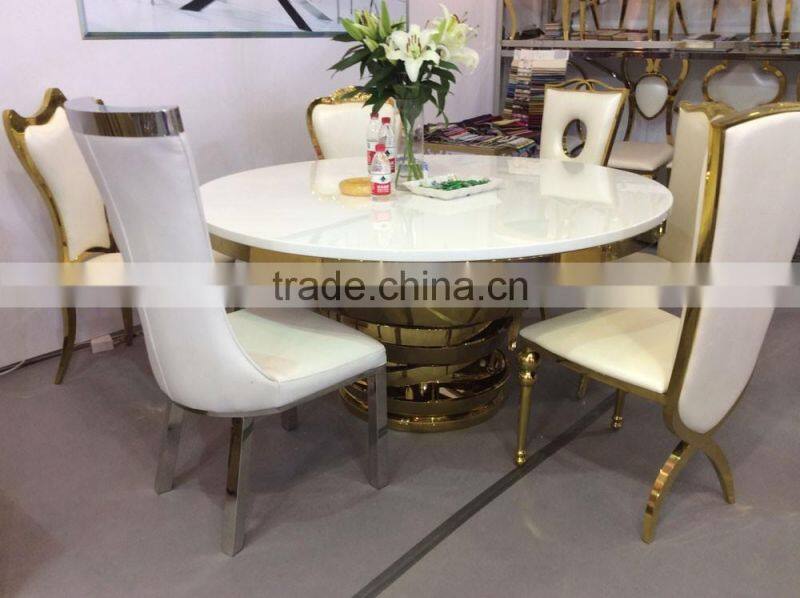 Modern metal frame mdf top dining table wedding table