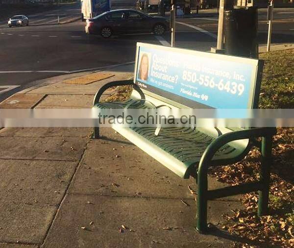 Arlau China metal advertising bench outdoor ad. park bench