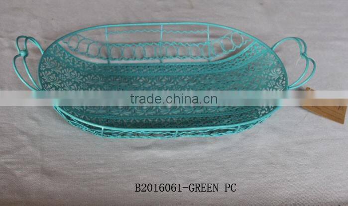 Iron wire rectangle plate with handle