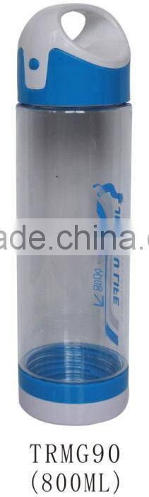 Portable 600ml BPA free plastic transparent sports bottle