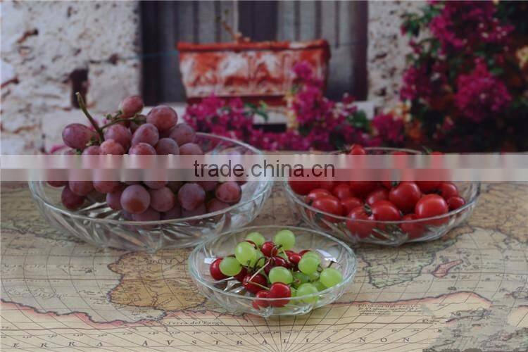 deep glass dry fruit plate decoration for salad vegetables