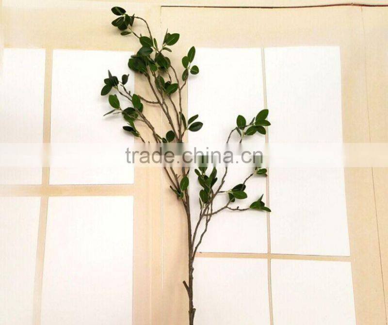 112cm tree branches green fake plastic leaves for decoration and sale