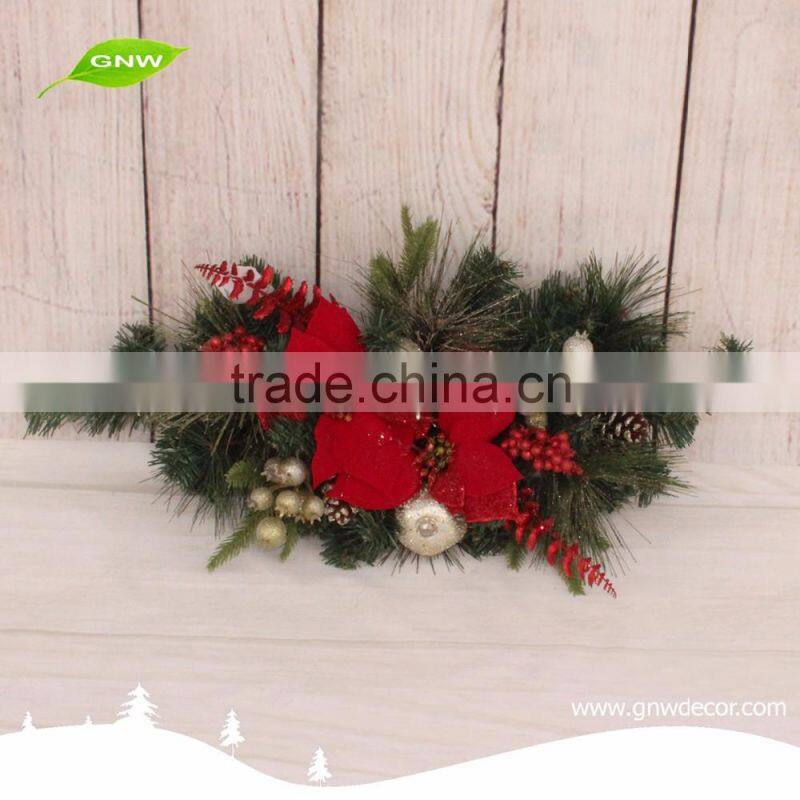 GNW CHGR-1607029 Hot boutique Wholesale christmas garland with candle holder for table decoration