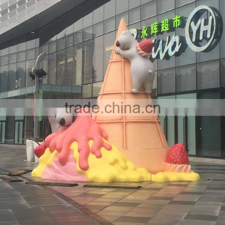 Fiberglass giant ice cream sculpture