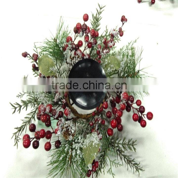 Being wholesale factory outlet candle rings Christmas wreath for home decoration