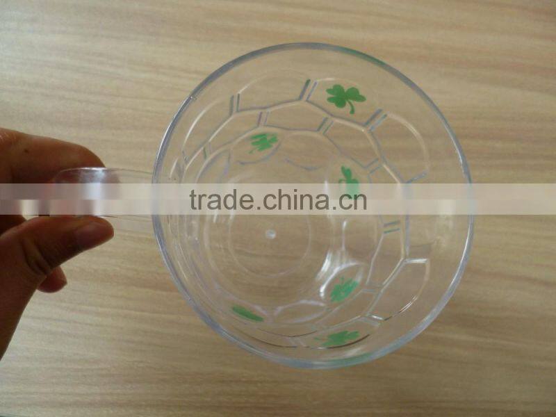 promotional advertising transparent plastic beer cup