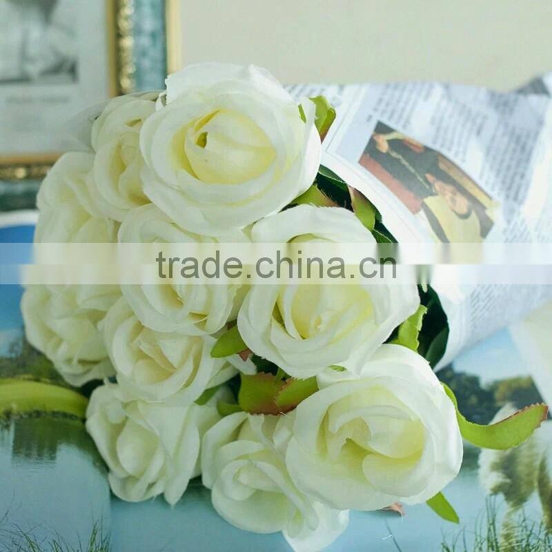 fashion store decorative silk white rose flower