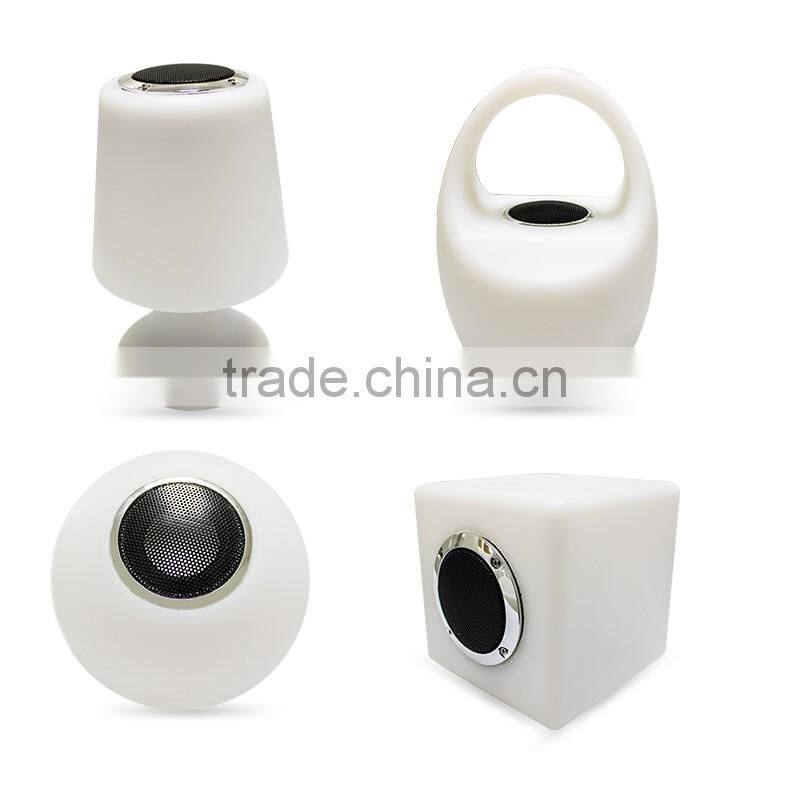 wireless bluetooth speaker with led light/ mini portable bluetooth speaker/ cube bluetooth speaker table lamp