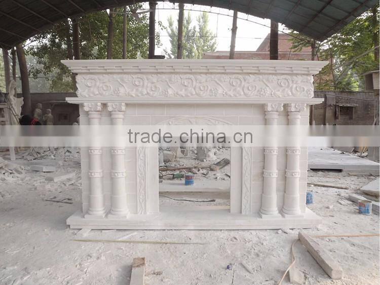 modern home decor stone carving marble fireplace mantels