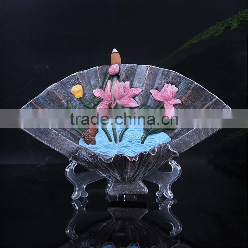 Golden Dragon Fan Incense Backflow Incense Burner Gift & Decor