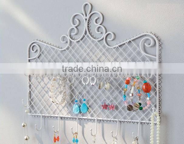 Wall Mounted Metal Jewel display rack, decorations Holder