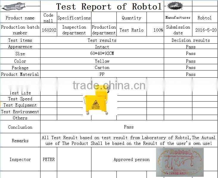 32L mop bucket with wringer side press plastic