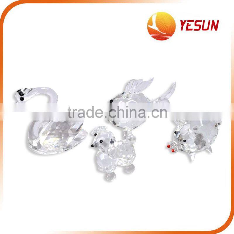 Competitive price set of 4pcs crystal ornament