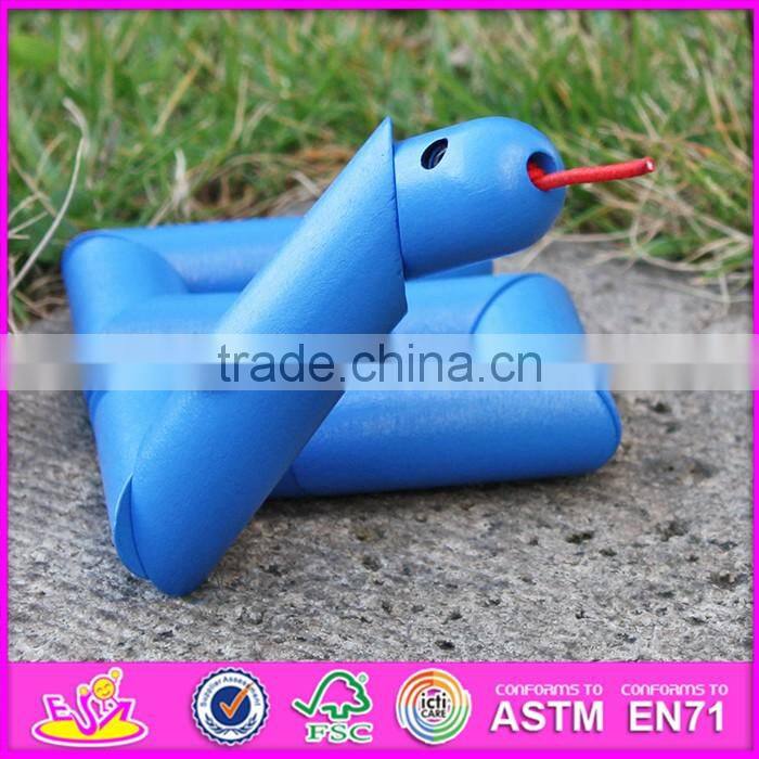 2017 New products simulation animals kids wooden snake toys W01B035