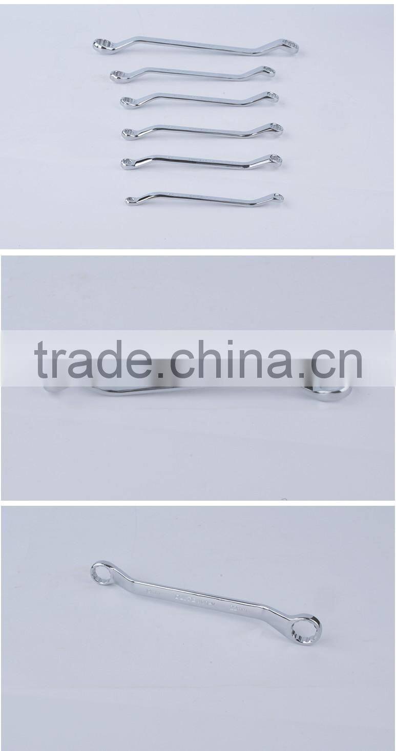 8pcs mirror surface double offset ring wrench set,8pcs anti-rust spaner wrench ring set ,8 pcs double ring wrench set