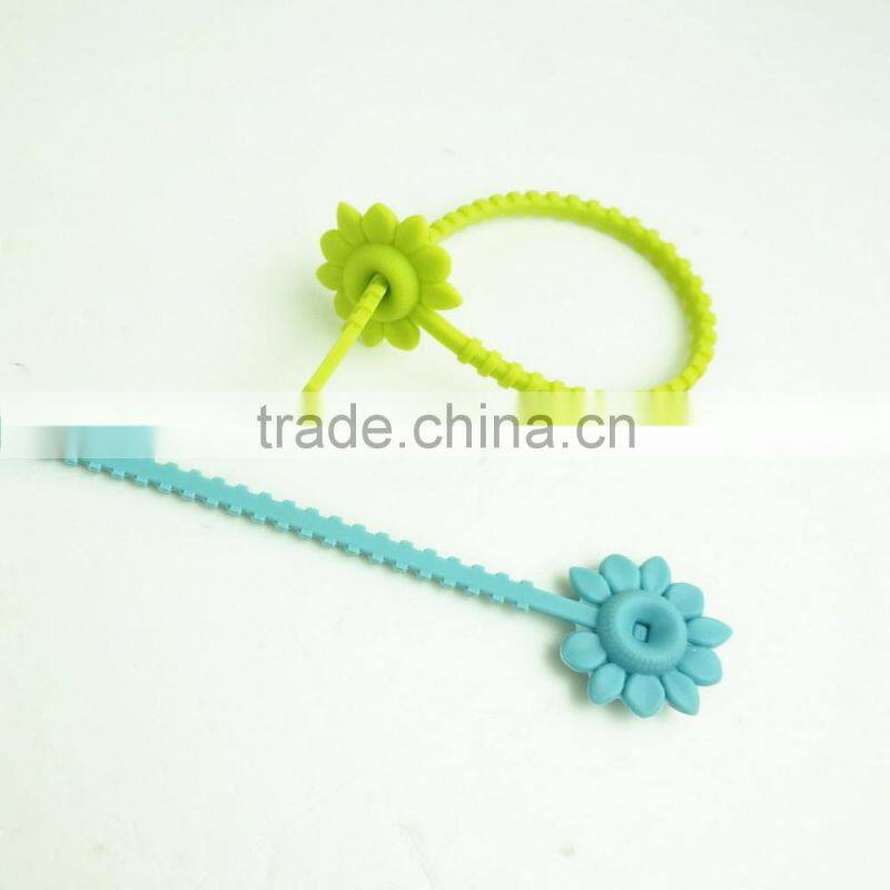 16134 flower shape Silicone Multi-Use Tie Wraps