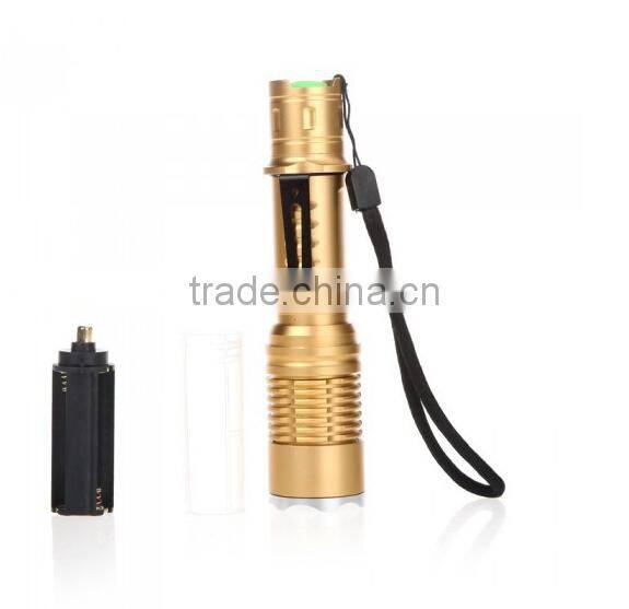 Promotion T6 2000 LM High Power Torch Zoomable LED Flashlight Torch light (3xAAA or 1x18650)