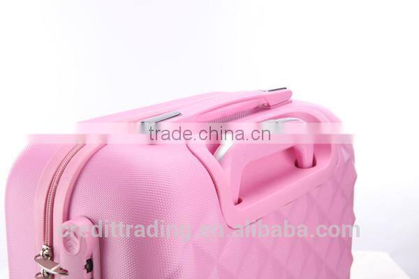 cheap pink abs luggage sets