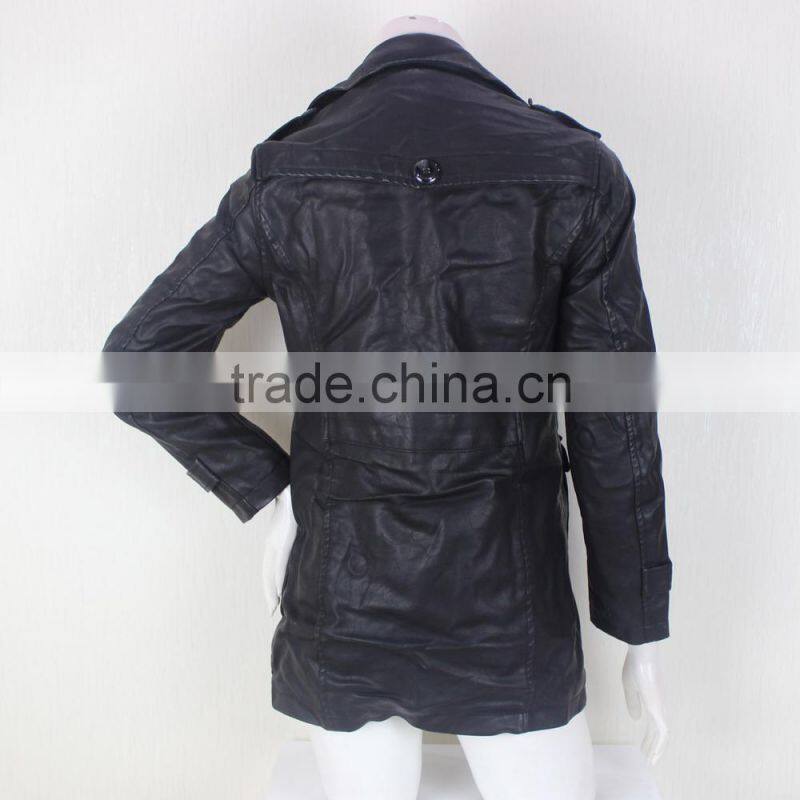 WOmen Leather Duster Coat