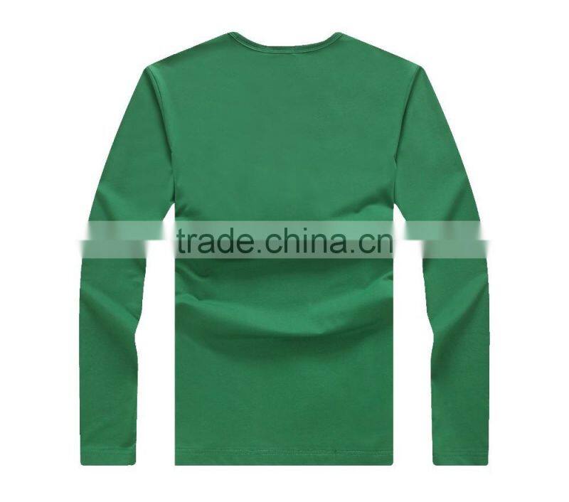 Men's long sleeve t shirt( 95%cotton 5%spandex )digital t shirt printing machine
