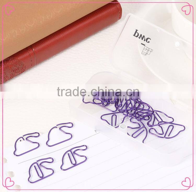 Festival gift colorful christmas cap shape metal wire paper clips