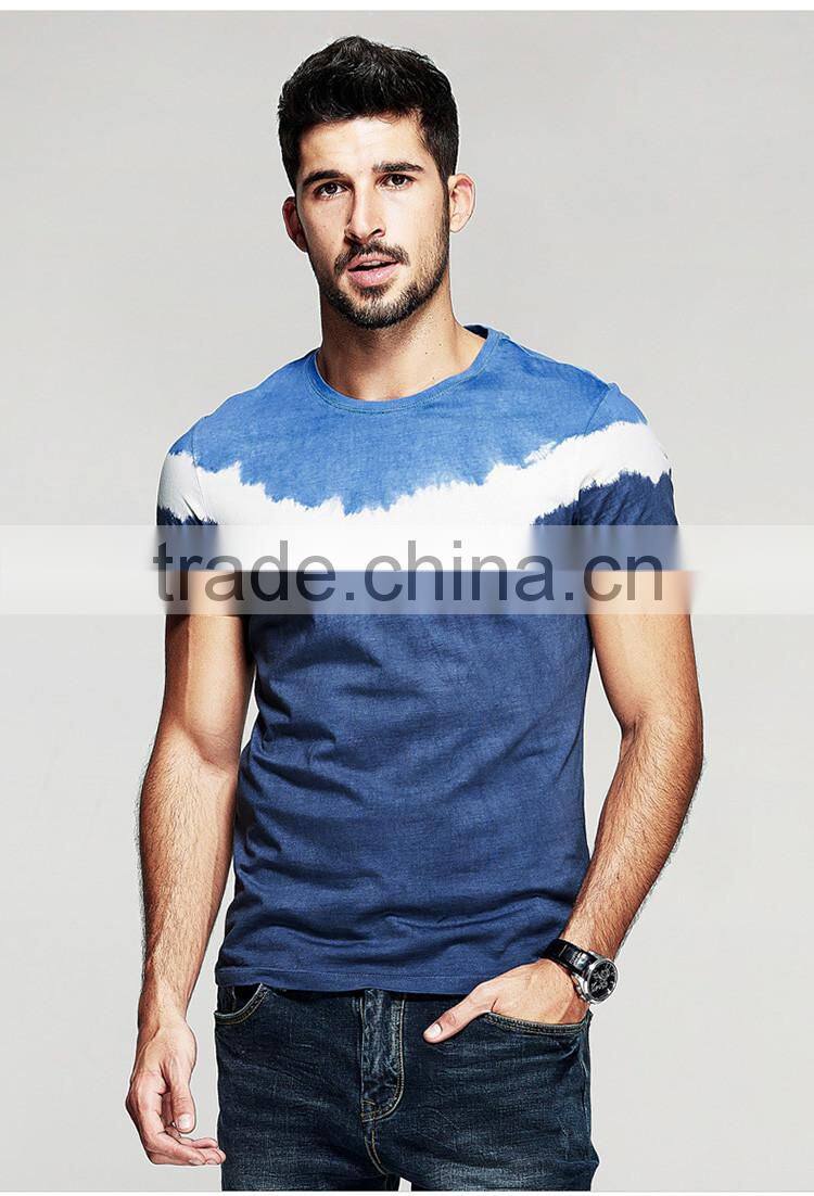 Men's Tie Dye T-shirt, cotton jesery T-shirt, customized logo t-shirt