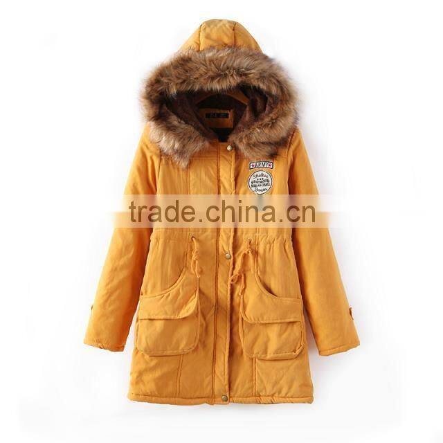 High Quality womens parka coat fur hood For Winters European Down Feather Overcoat