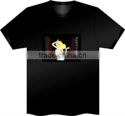 light up el t-shirt (factory price, good quality, timely delivery)