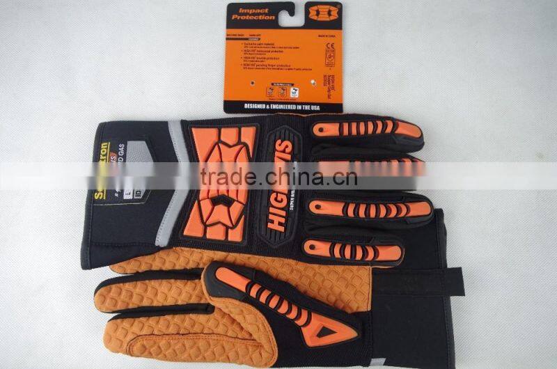 EN388 4131 heat resistant gloves, Impact resistant safety gloves,western impact safety working gloves