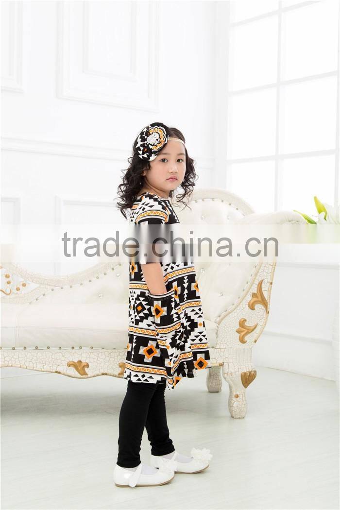 Spring boutique baby clothing set baby girl 2 peices set with headbands flower girl 100% cotton clothing outfits for children