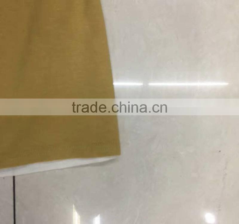 Factory closeout women fashion yellow cute t-shirt with hoodies