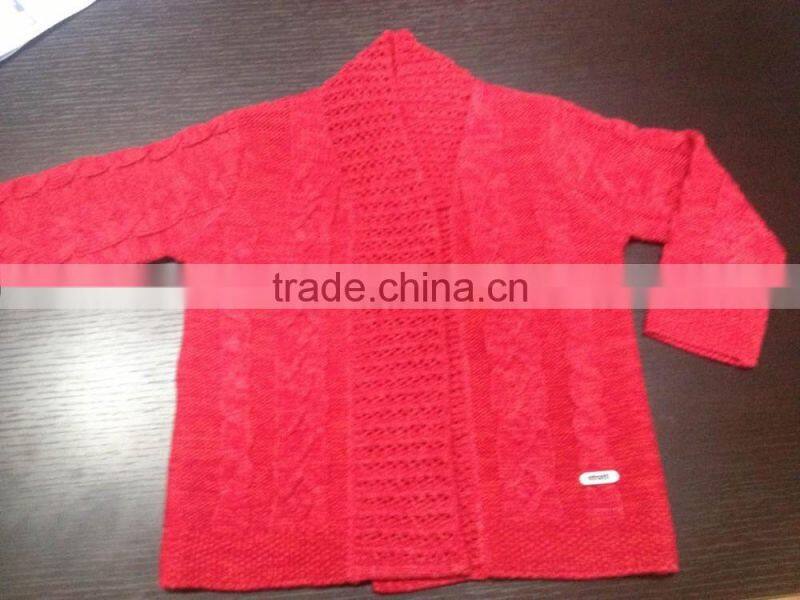 High Quality New Style Girl Sweater Cardigan Coat Child Sweater Long-sleeve Sweet Knitwear (W50)