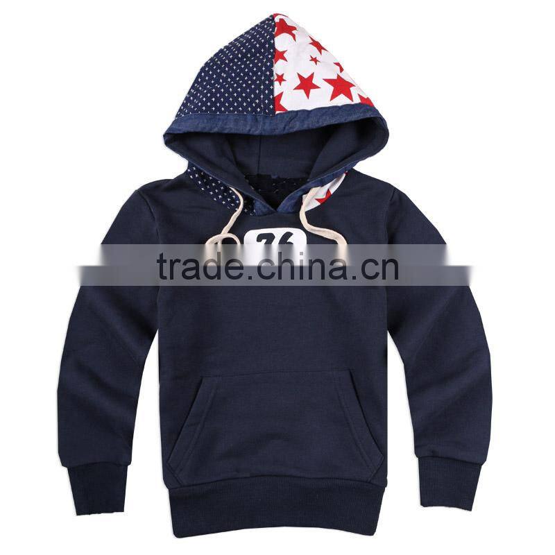 Bulk sale childrens printing hoodies fleece crewneck fitted hoodie sweatshirts 200G