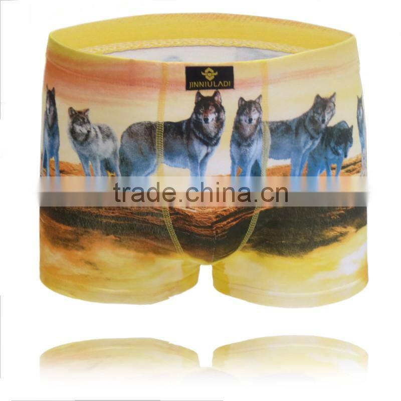 2016 New Fashion Men Brand of Superior Quality Underwear Cotton Print Classic Male Boxer